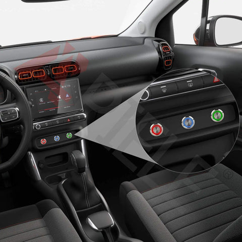Dashboard with 16mm Latching Push Button Switch 12V DC On Off Black Shell with Dope LED Angel Eye Head For 0.63 Inch Mount Hole