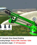 Pro Grade Pressure Gauge Irrigation Sprayer Gun For Farm And Garden, 360 Degree Sprinkler With 0 To 48 Degree Tilt on green lawn