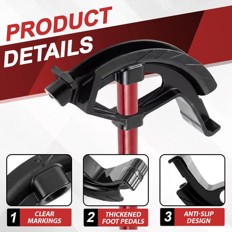 Heavy Duty 3/4 Inch Conduit Bender For Emt Imc And Rigid Pipe showing thickened foot pedals and anti-slip design.