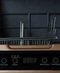 Close-up of control panel on Reliable Countertop Dishwasher With High Temp Air Dry Three Wash Modes And 360 Rotate Spray.