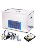 Premium Digital Degassing Ultrasonic Cleaner Tank With Smart Circuit And Heavy Duty Vacuum Mode For Jewelry PCB Engine Lab Projects That Will Kick Dirty Grime Straight To The Curb with various metal parts.