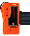 One Sided Laser Detector With Clamp For Red Beam Rotary Lasers On Outdoor Job Sites Red Beam Receiver Measures 4.5 By 2.5 Inch, orange