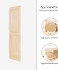 Side view of spruce solid wood door from the Double Sliding Barn Door Slab Kit 48x84 Inches Total With Spruce Solid Wood 24x84 Each Door 8ft Hardware Track Complete Kit Easy No Fuss DIY Assembly Farmhouse Rustic Style For Tight Openings And Modern Interiors, showing wood grain and quality construction details.