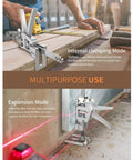 2 Piece Adjustable Hand Jack Lifter Set demonstrating internal clamping and expansion modes for precise leveling tasks.