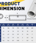 Non Insulated Butt Connectors Kit 360 Pcs For Wiring With Pure Copper AWG26-6 wire sizes and dimensions chart