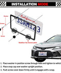 Installation guide for Two Pack Matte Black License Plate Frames With Two Holes, Rustproof Aluminum Plate Holder, Weatherproof Car Plate Cover