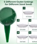 Compact Handy Seed Spreader Handheld Planter Tool For Tiny Seeds with adjustable 5 dial settings for precise distribution