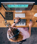 Person using ProFX6v3 6 Channel Analog Mixer With USB Audio Interface Onyx Preamps And EQ GigFX Effects Engine Bluetooth