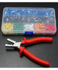 Heavy Duty Ferrule Crimper Plier Plus 800 Connector Terminal Box Tool Kit 175mm Handheld Electrician Grade Crimping Wrench For Big Jobs with color ferrules