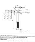 M10 Socket Head Cap Screws Pack Of Four Killer Grade 2 Titanium 80 Millimeter Long technical drawing showing dimensions and specifications.