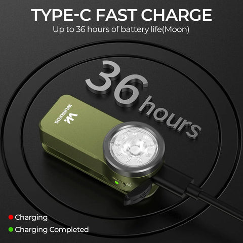 HD03 EDC Rechargeable Clip On Flashlight With 680 Lumens 8 Modes Including Moon Turbo SOS Beacon High CRI 90 charging