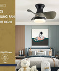 20 Inch Mini Ceiling Fan With Light Remote Quiet Flush Mount 3 Reversible Blades Tiny But Mighty Industrial Style
