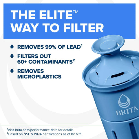 27 Cup Water Dispenser With Elite Filter For Real Hydration H2O NSF Certified To Remove 99 Percent Lead And Reduces 30 Contaminants