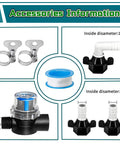 Accessories for Totally Quiet 12V RV Water Pump With Strainer, 55 PSI 3.0 GPM On Demand Diaphragm Pump For Camper RV Shower Or Sprayer