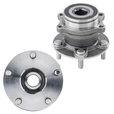 Four Piece Front And Rear Wheel Bearing Hubs Assembly For Subaru Legacy Outback Forester WRX STI Ascent 2015 Through 2021 Five Lug Design