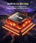 32-Bit chip highlighting RAY5 20W Laser Engraver With 20000mW Output And 32 Bit Controller Beast Performance 130W CNC Laser Cutter features.