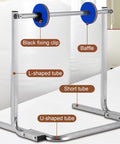 Heavy Duty Vertical Wrap Roll Dispenser For Foam Cushion Film Foldable Steel Packing Station shown with clips and tubes.