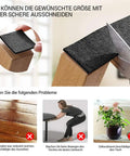 Cutting Self Adhesive Felt Tape Pack With Heavy Duty Pads For Furniture And Chairs, Floor Protection For Wood Floors