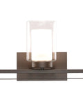 Dope 3 Light Bathroom Vanity Light In Dark Bronze With Dual Glass Shades Hardwired Indoor Wall Mount Fixture