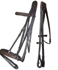 Brown Dressage Bridle With Padded Anatomic Veg Tanned Leather Set All Purpose Crank Noseband Anti Pressure Mono Crown Cushioned Jaw Area