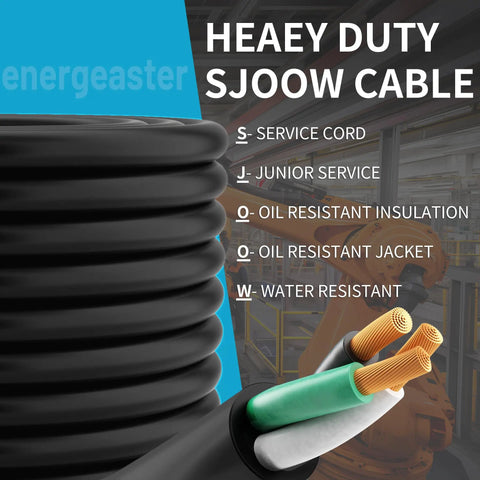 No Sweat 100 Foot 14 3 Sjoow Portable Power Cable Featuring Slick Rubber Jacket For Outdoor Job Sites And Driveway Projects Etl Rated 14 Awg three insulated wires.