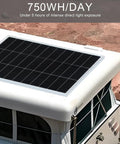 Beefy 150 Watt 12 Volt Solar Panel Kit With 20 Amp Charge Controller for RVs mounted on a vehicle roof for off grid use