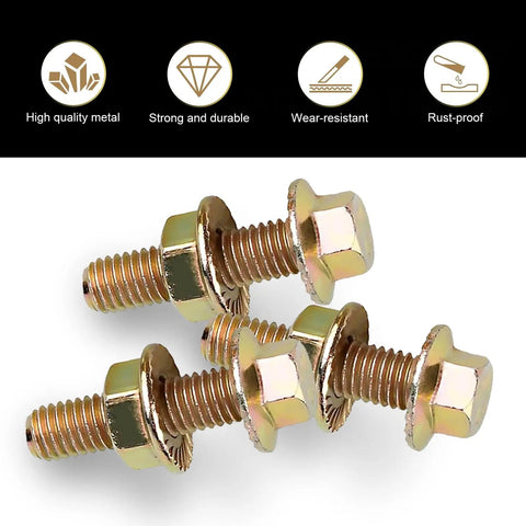 Exhaust Manifold Bolts Kit For Universal Fit M8 x 1.25 x 30mm High Strength Carbon Steel Flange Bolts And Nuts