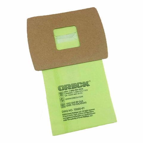 Front view of Type BB Vacuum Bags For Compact Canister Vacs And Handhelds With Motor Filter, 12 Pack, green color, compatible with BB180.
