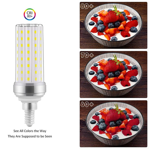 4 Pack E12 LED Bulbs 20W Candelabra Style Light Bulbs 150W Equivalent Daylight White 6000K 2000 Lumens Non Dimmable