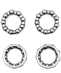 Bike Ball Crank Bearing Retainer Set Of Four, 1/4 Inch By 9 Balls, Inner Diameter 0.72 Inch, Outer Diameter 1.14 Inch, Bicycle Parts