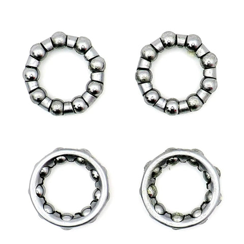 Bike Ball Crank Bearing Retainer Set Of Four, 1/4 Inch By 9 Balls, Inner Diameter 0.72 Inch, Outer Diameter 1.14 Inch, Bicycle Parts