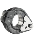 Close-up of MegaPress Jaws And Rings Kit for half inch to two inch hydraulic crimping tools, black and silver, showing the 1 inch jaw