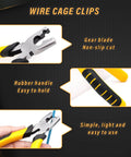 Wire Cage Clips With Hog Ring Pliers For Bird Quail Rabbit Chicken Coops Snap Ring Fencing Clips Kit Easy To Use