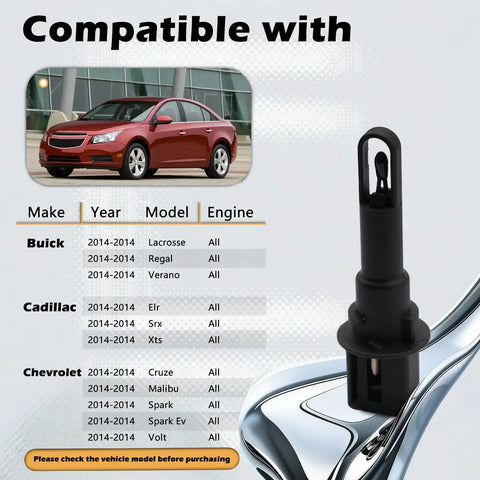 Ambient Air Temperature Sensor No Sweat Direct Swap That Works Like A Charm Fits Buick La Crosse Regal Verano Cadillac Elr Srx Xts Chevy Cruze Malibu Spark Ev Volt 2014 with compatibility chart