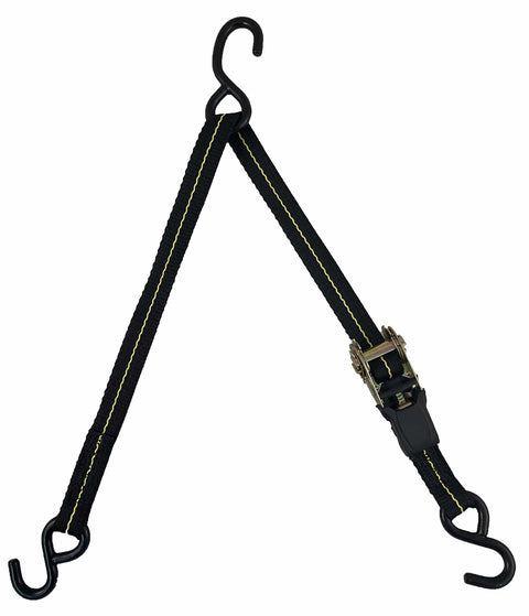 3 Point Tie Down Ratchet Strap For Jet Ski Sea Doo And WaveRunner Transom Straps Heavy Duty Polyester Webbing With Double Tacked Reinforcement For Secure Transport