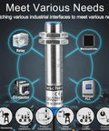 Inductive Proximity Sensor Switch M12 Shield Type LJ12A3-2-Z/BY, 2mm Detection Range, shown with icons for industrial interfaces