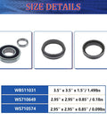Size details of Six Piece Rear Wheel Bearing And Seal Kit For Toyota Tundra 2000 2001 2002 2003 2004 2005 2006 Tacoma 2001 2002 2003 2004 4Runner 2001 2002 Replacement OEM WB511031 WS710649 WS710574 For Easy DIY Install