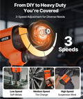 Kick Butt 1/2 Inch Drive Pneumatic Impact Wrench Delivers 1100 Ft Lbs Of Raw Torque At 7500 Rpm Featuring 4 Speed Control Settings For Knocking Loose Stubborn Lug Nuts Rapidly, showcasing 3 speed adjustments for different tasks.
