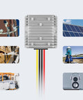 20A 240W DC-DC Step-Down Converter From 24V/36V/48V To 12V For Golf Carts with applications shown in background images