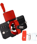 35mm Hinge Jig With Concealed Positioning, Adjustable Pressure Plate And Quick Fix Clips, includes 35mm drill bit and tools