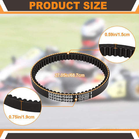 30 Series Go Kart Drive Belt For 5 To 7 HP Engines Beef Up Your Ride Compatible With Manco 5959 Comet 203589 Coleman KT196 Murray 12 8487 And Other Torque Converter Setups Pack Of 3