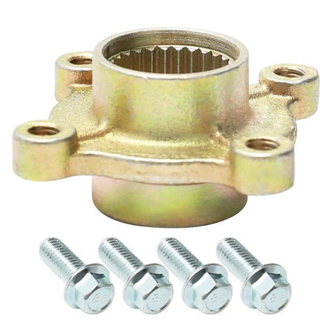 Beefy 4 Lug Rear Wheel Hub Adapter With 28 Tooth Spline Flange rugged steel alloy and M8 hardware with bolts