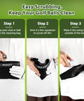 Portable Golf Club And Ball Cleaner Bag With Waterproof Liner Mess Free On The Go Ball Washer Pouch demonstration steps
