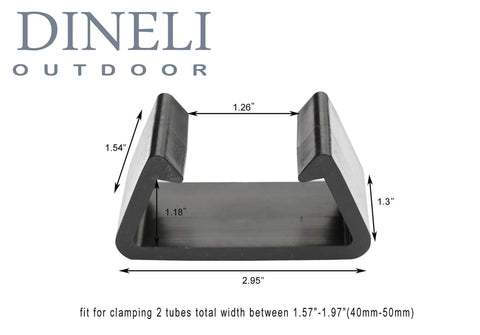Outdoor Sofa Clips For Patio Furniture 20 Pack Nylon Connectors dimensions diagram, showing universal fit design.