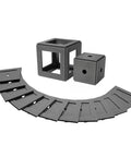 Welding Coupon Kit With 24 Pcs 3 By 3 Inch And 2 By 2 Inch Mild Steel Practice Plates for beginners shown as cubes and plates