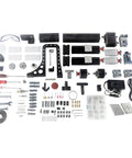 FTVOGUE 10 In 1 Mini Lathe Combo Machine Tool assembly parts include motors, tools, and components for diverse DIY projects.