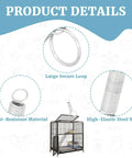40-pack metal finger spring latch hooks for rabbit cages; rust-resistant steel and high-elastic wire, shown on a cage