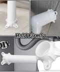 Collage of 12 Packs 2 Inch PVC Flange Caps For Pipe Fittings with glossy white finish used in various DIY projects and installations.