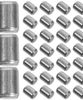 Lioobo Stainless Steel Dowel Pins Pack of 50 Smooth Finish Shelf Support Pegs displayed in a grid, showing durable and reliable design.