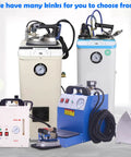 Pro Grade 110V Commercial Curtain Steamer With 4L Tank And 3KG Steam Flow Adjusted By Visual Gauge, multiple units showcased.